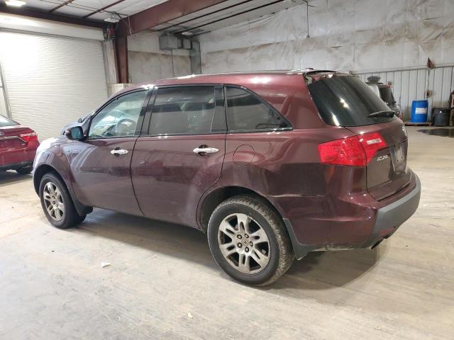 2HNYD28669H504499 - 2009 ACURA MDX TECHNOLOGY Burgund zdjęcie 2