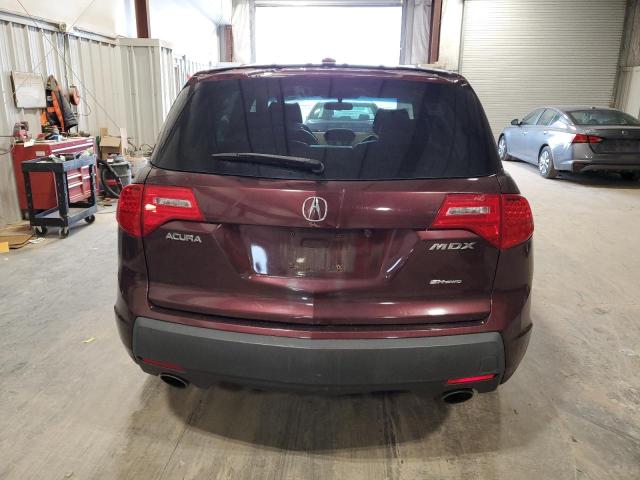 2HNYD28669H504499 - 2009 ACURA MDX TECHNOLOGY Burgund zdjęcie 6