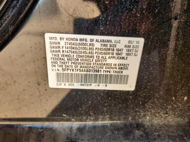 5FPYK1F54AB013981 - 2010 HONDA RIDGELINE RTL 黑色 照片 13