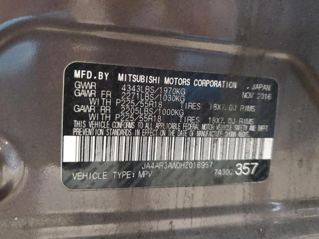 JA4AR3AW0HZ016957 - 2017 MITSUBISHI OUTLANDER ES BROWN photo 13