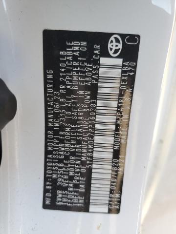 5YFB4MDE7PP060383 - 2023 TOYOTA COROLLA LE Blanco foto 12