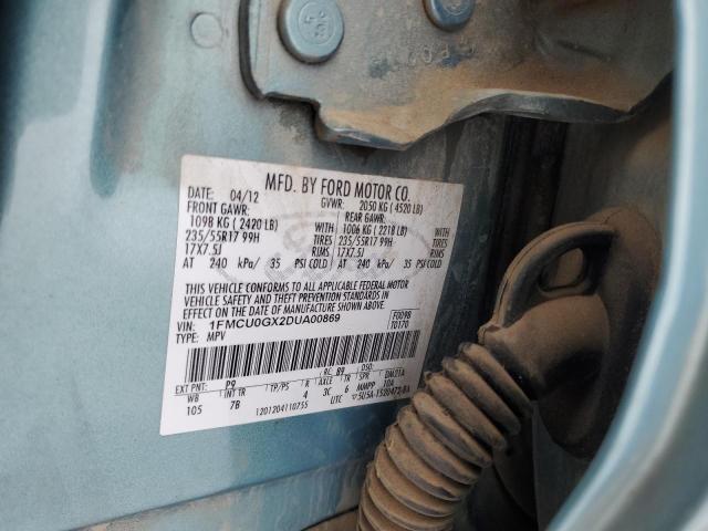 1FMCU0GX2DUA00869 - 2013 FORD ESCAPE SE 蓝色 照片 13