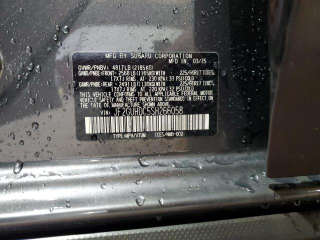 JF2GUHDC5SH266058 - 2025 SUBARU CROSSTREK PREMIUM Grafit foto 13