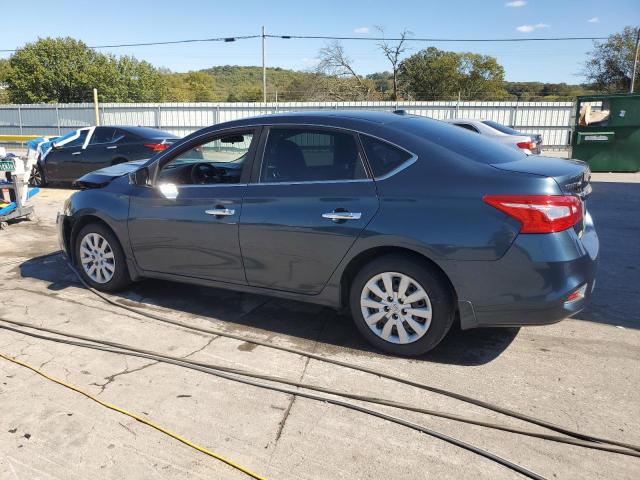 3N1AB7AP6HL638192 - 2017 NISSAN SENTRA S BLUE photo 2