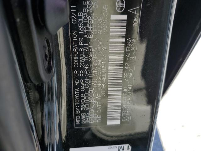 JTDBU4EE6B9137130 - 2011 TOYOTA COROLLA BASE Қара фото 12