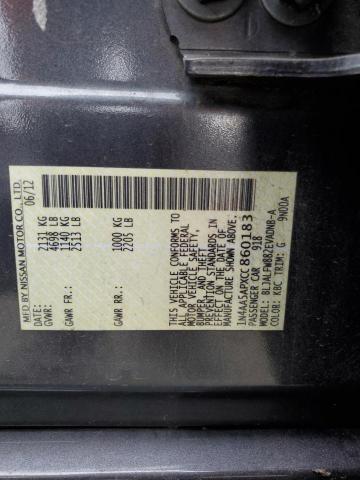 1N4AA5APXCC860183 - 2012 NISSAN MAXIMA S 灰色 照片 13