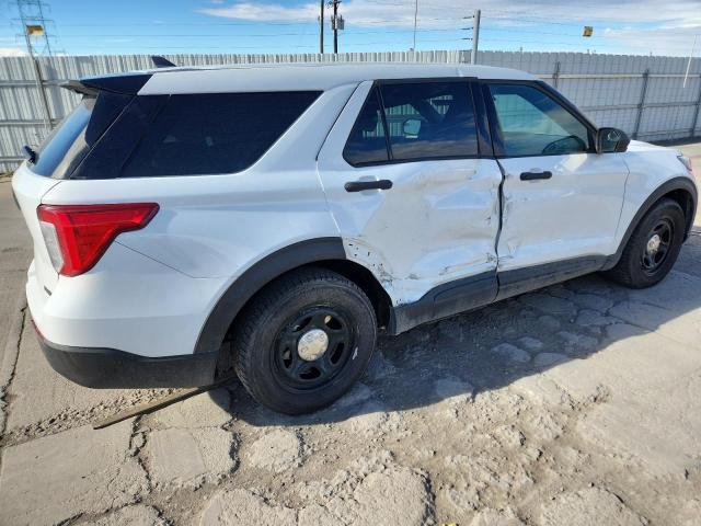 1FM5K8AC0MNA12516 - 2021 FORD EXPLORER POLICE INTERCEPTOR Weiß Foto 3