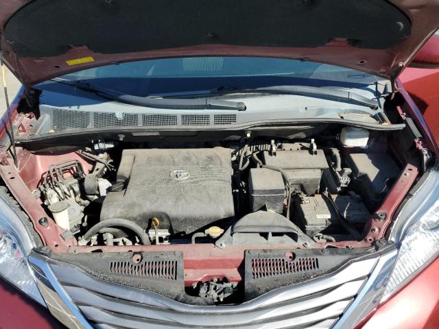 5TDYK3DC3BS063421 - 2011 TOYOTA SIENNA XLE BURGUNDY photo 12