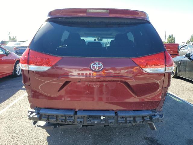 5TDYK3DC3BS063421 - 2011 TOYOTA SIENNA XLE BURGUNDY photo 6