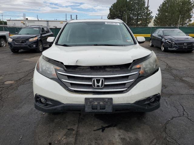 5J6RM4H77EL059924 - 2014 HONDA CR-V EXL WHITE photo 5