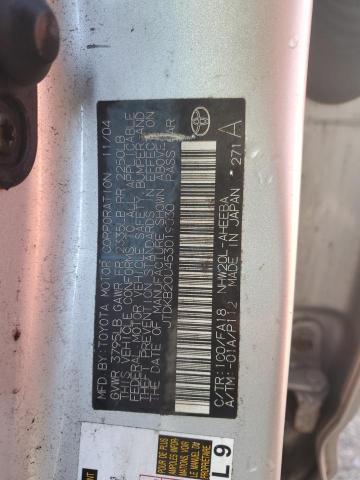 JTDKB20U453019030 - 2005 TOYOTA PRIUS SILVER photo 14