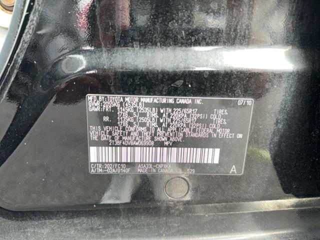 2T3BF4DV8AW069908 - 2010 TOYOTA RAV4 BLACK photo 10