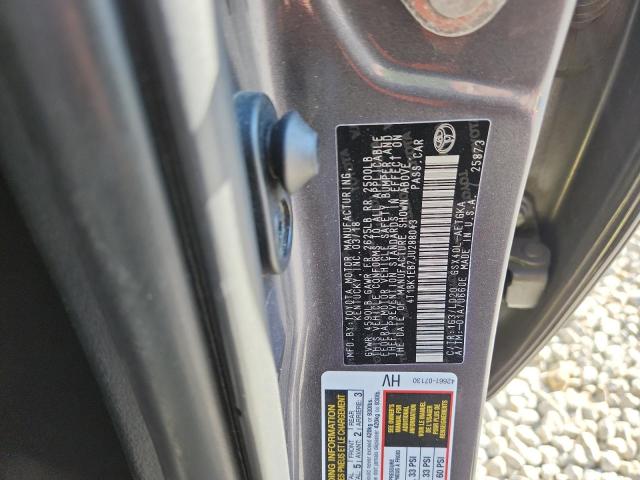 4T1BK1EB7JU288043 - 2018 TOYOTA AVALON XLE CHARCOAL photo 12