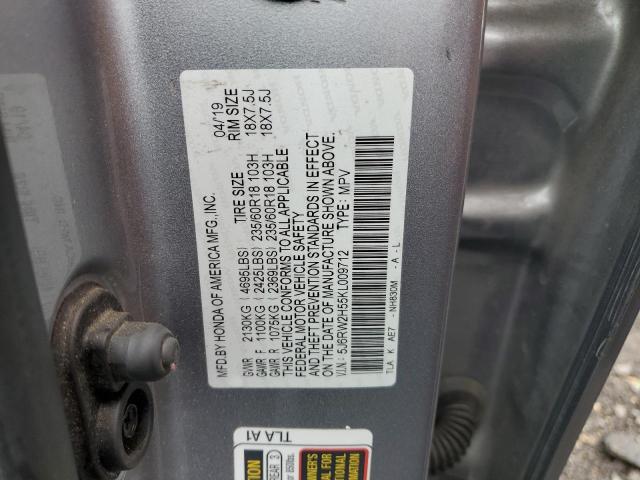 5J6RW2H55KL009712 - 2019 HONDA CR-V EX SILVER photo 13