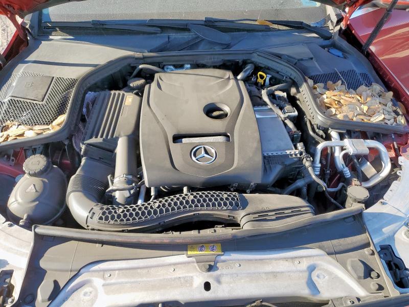 55SWF4KB3HU183288 - 2017 MERCEDES-BENZ C 300 4MATIC MAROON photo 11