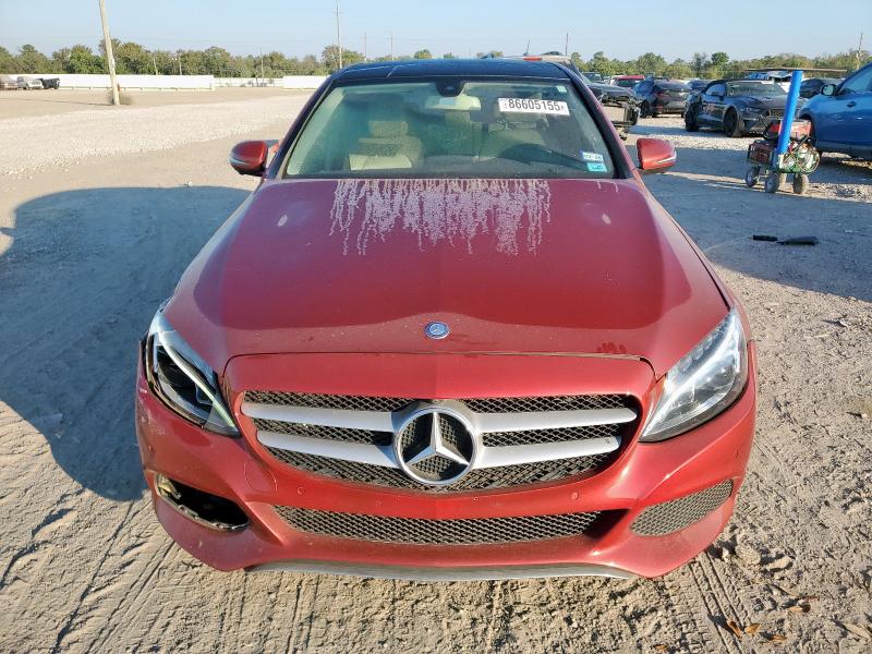 55SWF4KB3HU183288 - 2017 MERCEDES-BENZ C 300 4MATIC MAROON photo 5