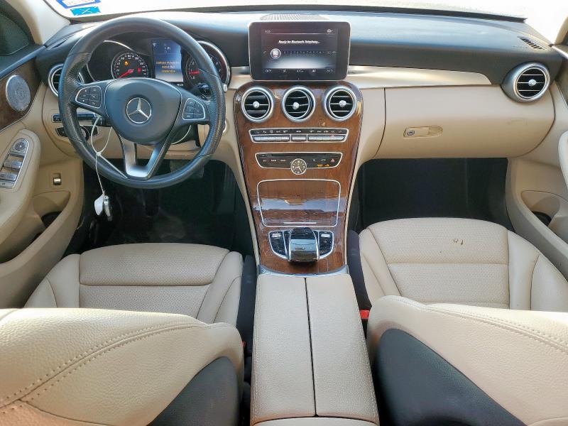 55SWF4KB3HU183288 - 2017 MERCEDES-BENZ C 300 4MATIC MAROON photo 8