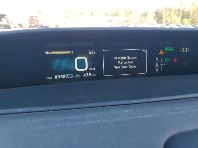 JTDKARFU1G3017967 - 2016 TOYOTA PRIUS SILVER photo 9