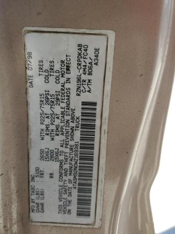 4TASM92N0WZ169381 - 1998 TOYOTA TACOMA XTRACAB PRERUNNER أسمر صورة 12