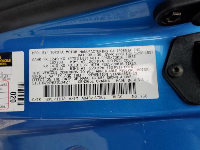 5TETU62N26Z313427 - 2006 TOYOTA TACOMA PRERUNNER ACCESS CAB BLUE photo 12