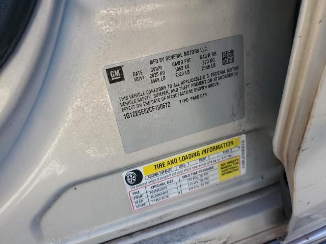 1G1ZE5E02CF180672 - 2012 CHEVROLET MALIBU LTZ ოქროსფერი ფოტო 12