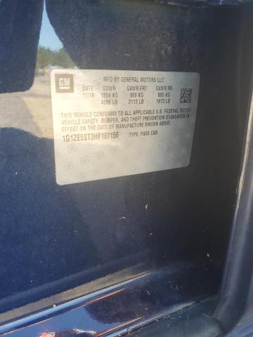 1G1ZE5ST3HF181156 - 2017 CHEVROLET MALIBU LT BLACK photo 12