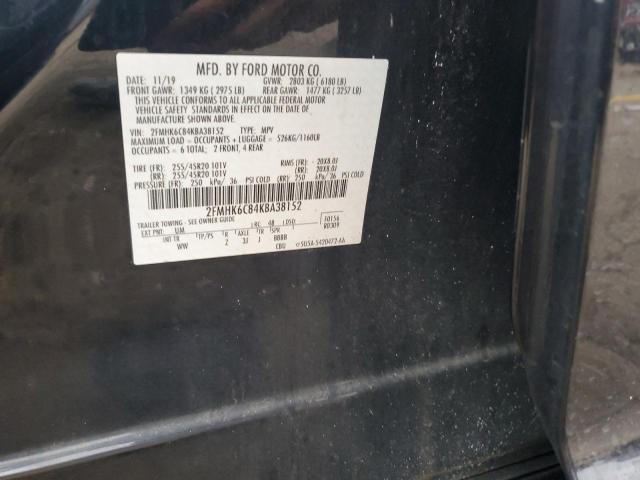 2FMHK6C84KBA38152 - 2019 FORD FLEX SEL BLACK photo 13