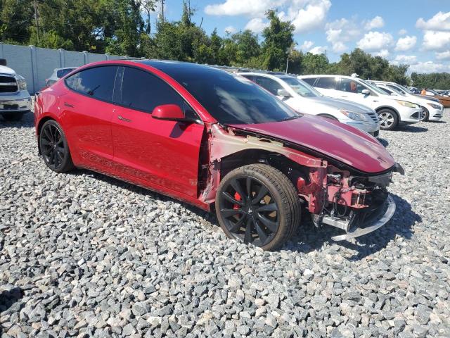 5YJ3E1EC2NF237394 - 2022 TESLA MODEL 3 Rot Foto 4