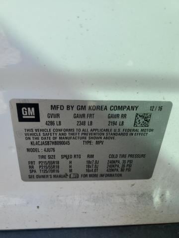 KL4CJASB7HB090045 - 2017 BUICK ENCORE PREFERRED WHITE photo 12