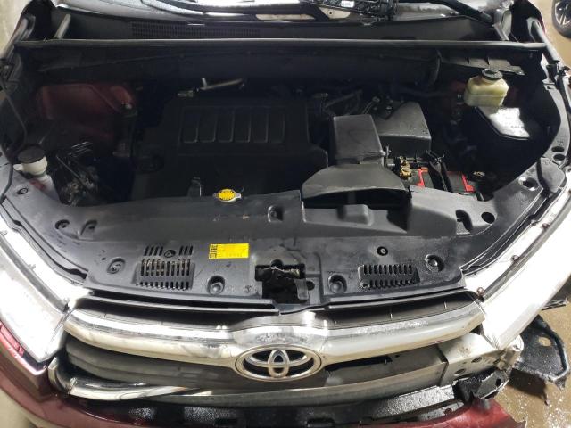 5TDJKRFH3FS181004 - 2015 TOYOTA HIGHLANDER XLE MAROON photo 11