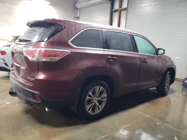 5TDJKRFH3FS181004 - 2015 TOYOTA HIGHLANDER XLE MAROON photo 3