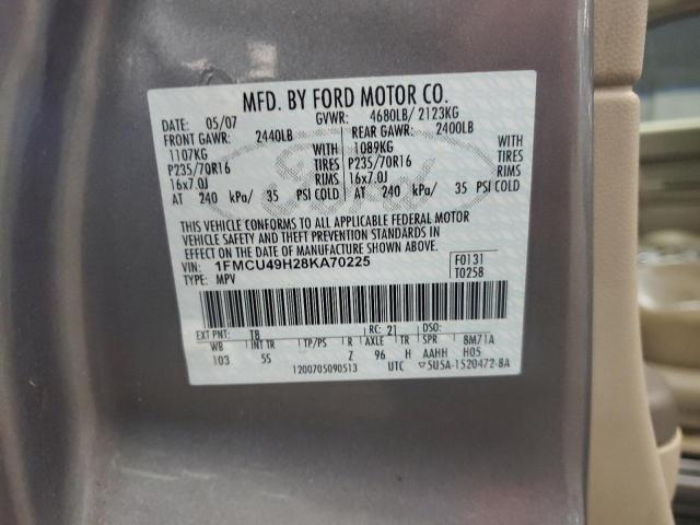 1FMCU49H28KA70225 - 2008 FORD ESCAPE HEV SILVER photo 13