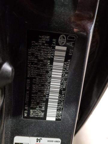 2T1BU4EE1DC106753 - 2013 TOYOTA COROLLA BASE GRAY photo 12