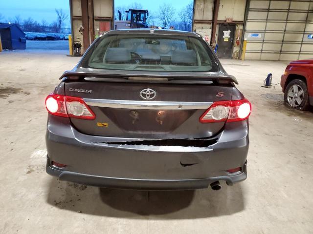 2T1BU4EE1DC106753 - 2013 TOYOTA COROLLA BASE GRAY photo 6