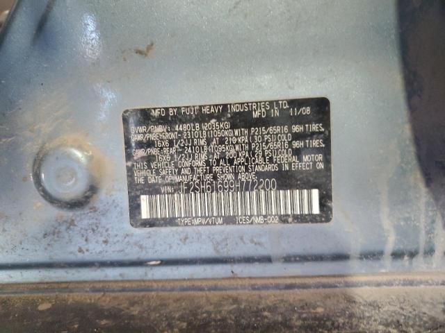 JF2SH61699H772200 - 2009 SUBARU FORESTER 2.5X BLUE photo 12