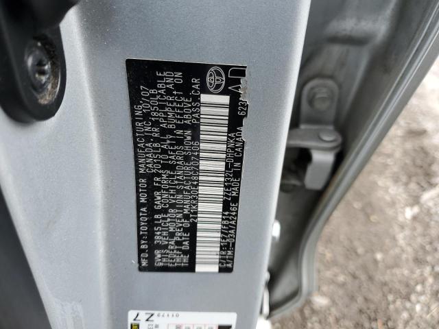 2T1KR30E48C707406 - 2008 TOYOTA COROLLA MA XR SILVER photo 13