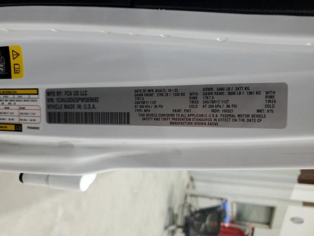 1C4HJXDG5PW569692 - 2023 JEEP WRANGLER SPORT WHITE photo 13