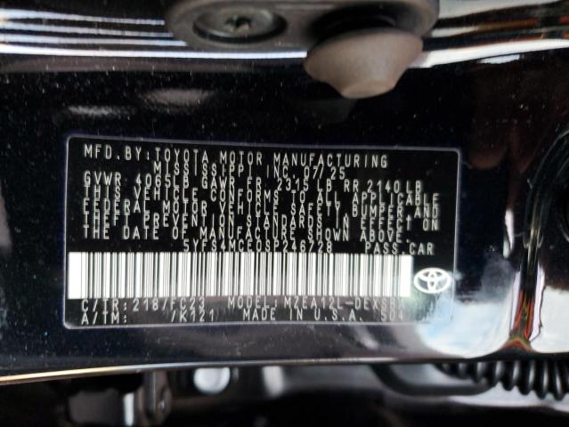 5YFS4MCE0SP246728 - 2025 TOYOTA COROLLA SE 黑色 照片 12
