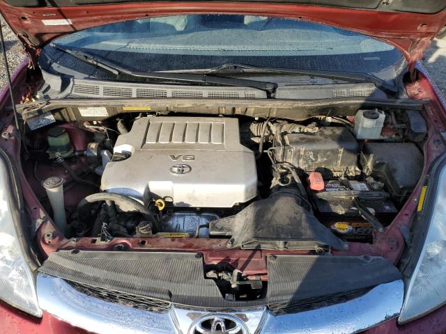 5TDDK4CC2AS031404 - 2010 TOYOTA SIENNA XLE MAROON photo 12