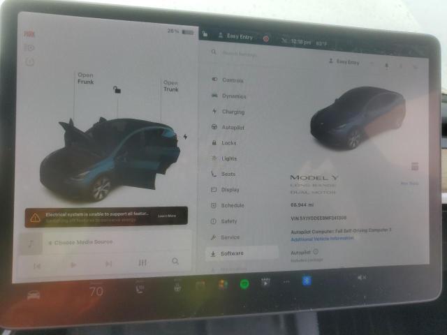 5YJYGDEE8MF241306 - 2021 TESLA MODEL Y WHITE photo 9