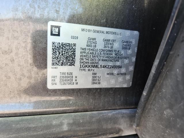 1GKKNMLS4KZ249094 - 2019 GMC ACADIA SLT-1 棕色 照片 14