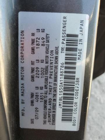 JM1BL1S50A1188786 - 2010 MAZDA 3 S CHARCOAL photo 12