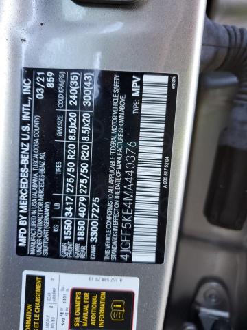 4JGFF5KE4MA440376 - 2021 MERCEDES-BENZ GLS 450 4MATIC GRAY photo 13