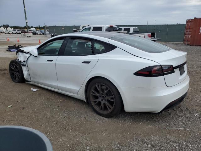 5YJSA1E50NF486446 - 2022 TESLA MODEL S WHITE photo 2