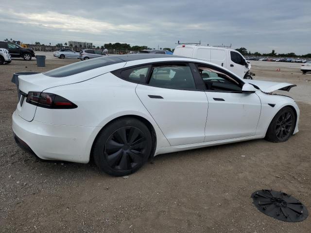 5YJSA1E50NF486446 - 2022 TESLA MODEL S WHITE photo 3