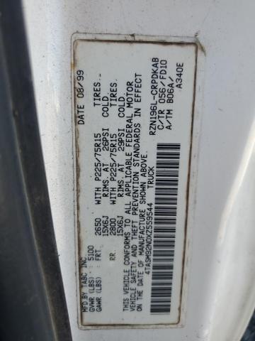 4TASM92N0XZ559544 - 1999 TOYOTA TACOMA XTRACAB PRERUNNER თეთრი ფოტო 12