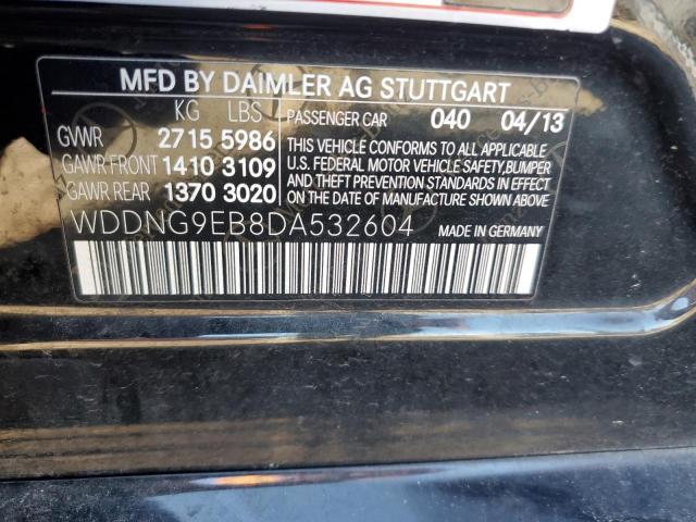 WDDNG9EB8DA532604 - 2013 MERCEDES-BENZ S 550 4MATIC BLACK photo 12