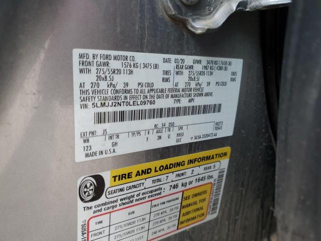 5LMJJ2NT0LEL09760 - 2020 LINCOLN NAVIGATOR ვერცხლისფერი ფოტო 13