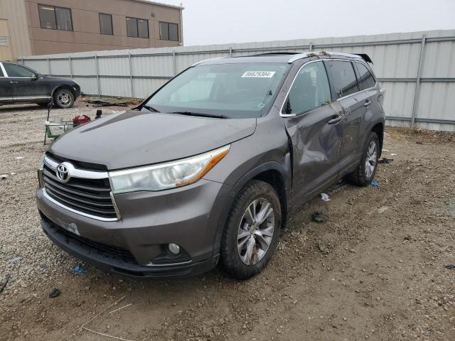 5TDJKRFH5FS118812 - 2015 TOYOTA HIGHLANDER XLE GRAY photo 1