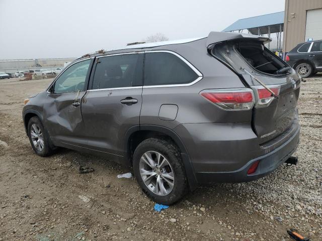 5TDJKRFH5FS118812 - 2015 TOYOTA HIGHLANDER XLE GRAY photo 2